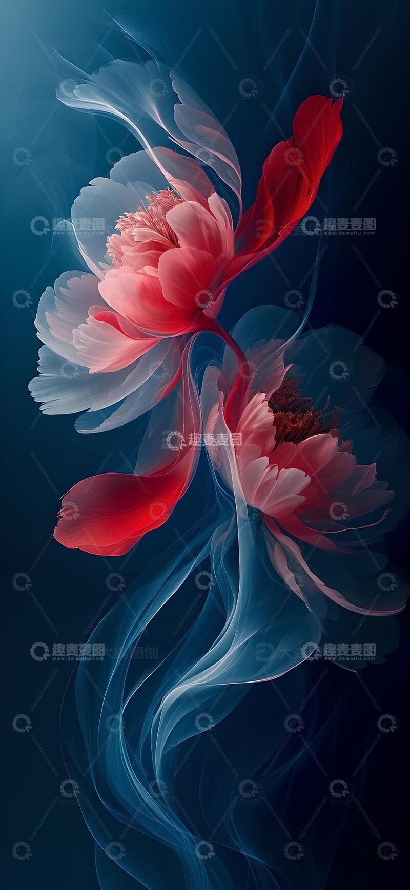 高清大图下载【趣麦麦图】牡丹花背景元素