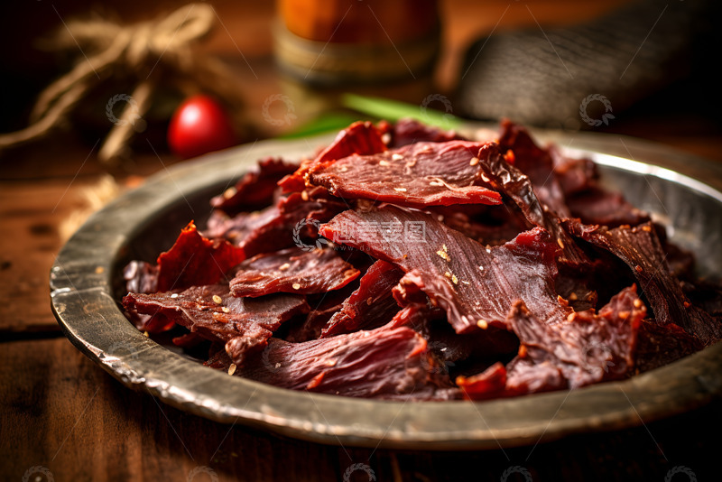 高清大图下载【趣麦麦图】一盘干牛肉片