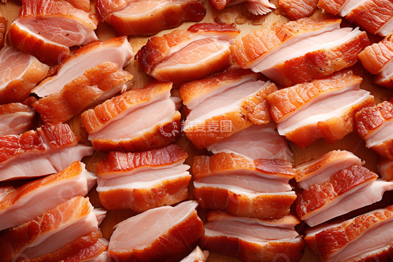 高清大图下载【趣麦麦图】肉片切块排列整齐