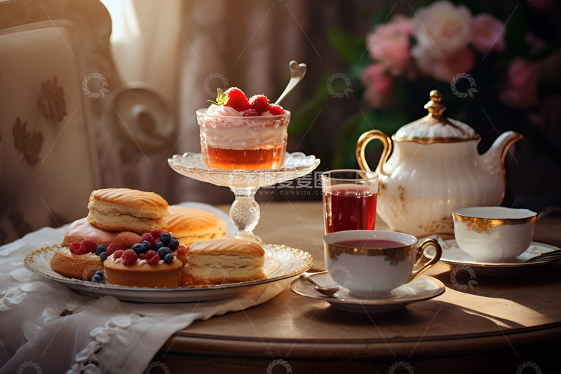 高清大图下载【趣麦麦图】精致的下午茶糕点
