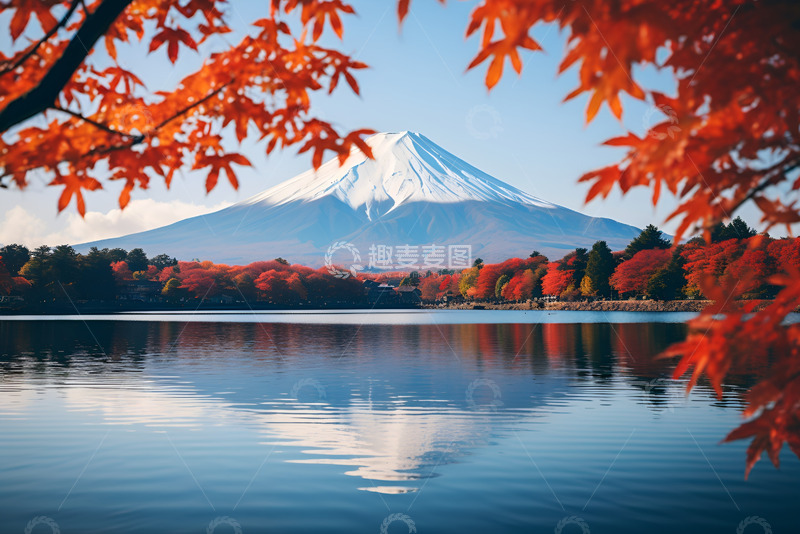 高清大图下载【趣麦麦图】秋季的富士山风景