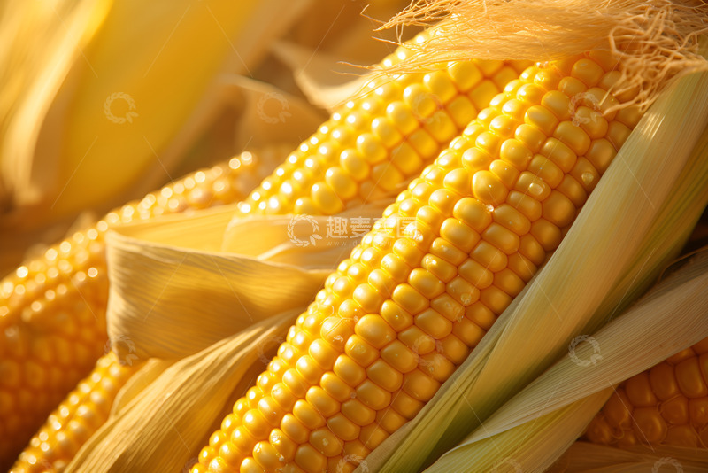 高清大图下载【趣麦麦图】新鲜的玉米特写摄影