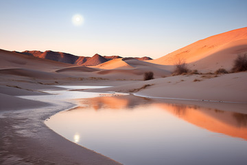 沙漠里的月牙泉