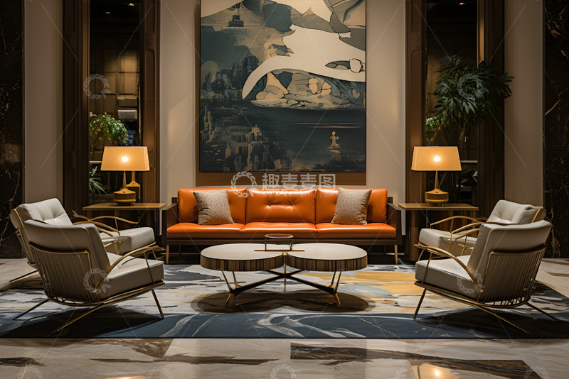 高清大图下载【趣麦麦图】高端会客厅场景