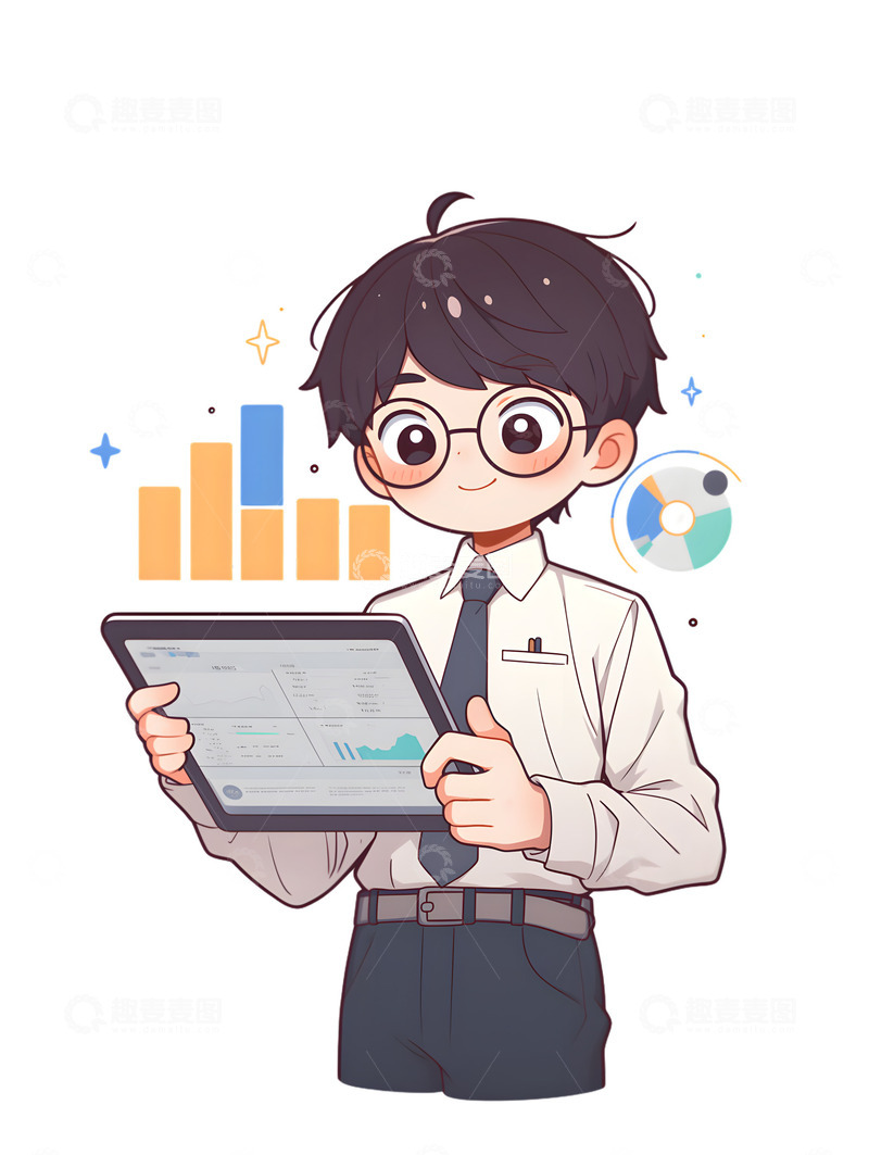 高清大图下载【趣麦麦图】金融数据展示图标