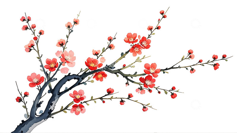 高清大图下载【趣麦麦图】冬季梅花元素