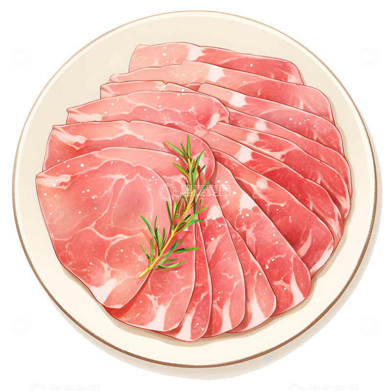 高清大图下载【趣麦麦图】卡通简约生肉片