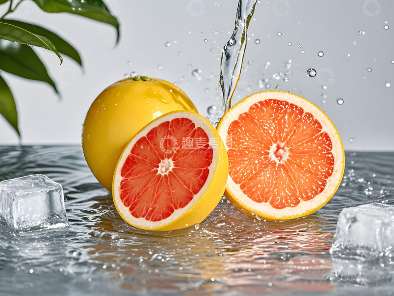 高清大图下载【趣麦麦图】葡萄柚水果摄影图背景