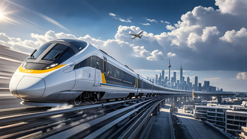 高铁列车春运摄影图