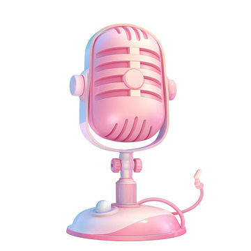 卡通简约粉色的话筒