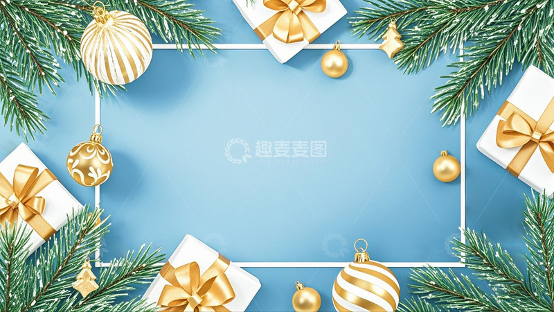 高清大图下载【趣麦麦图】圣诞节圣诞树节日背景