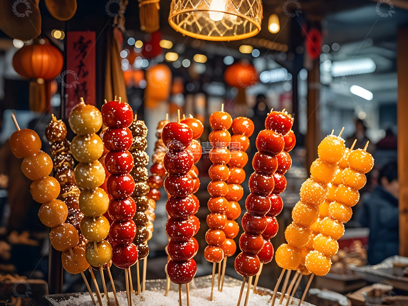 高清大图下载【趣麦麦图】冰糖葫芦中华美食摄影图