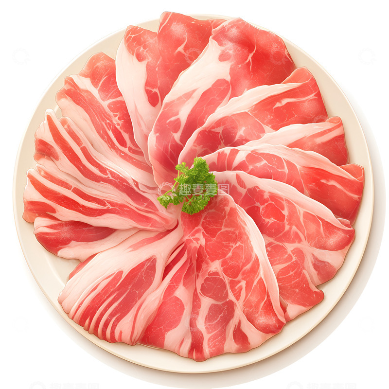 高清大图下载【趣麦麦图】卡通生牛肉片