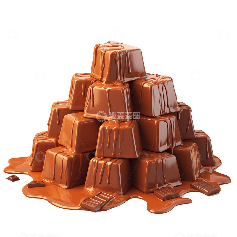 高清大图下载【趣麦麦图】卡通简约一堆巧克力
