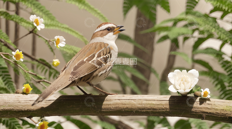 高清大图下载【趣麦麦图】花儿与鸟儿高清