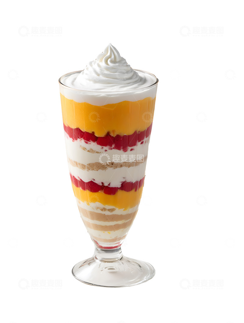高清大图下载【趣麦麦图】水果层次奶油甜品饮品