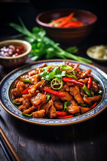 美味的青椒炒肉