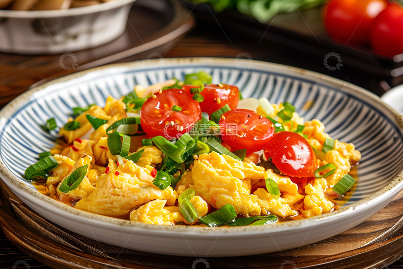 高清大图下载【趣麦麦图】一盘西红柿炒鸡蛋