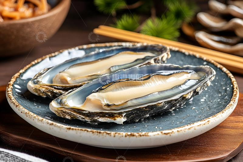 高清大图下载【趣麦麦图】一盘新鲜的鲍鱼