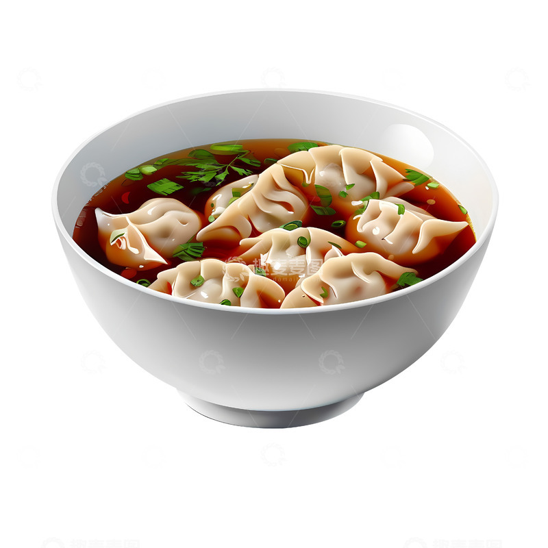 高清大图下载【趣麦麦图】手绘碗里的水饺