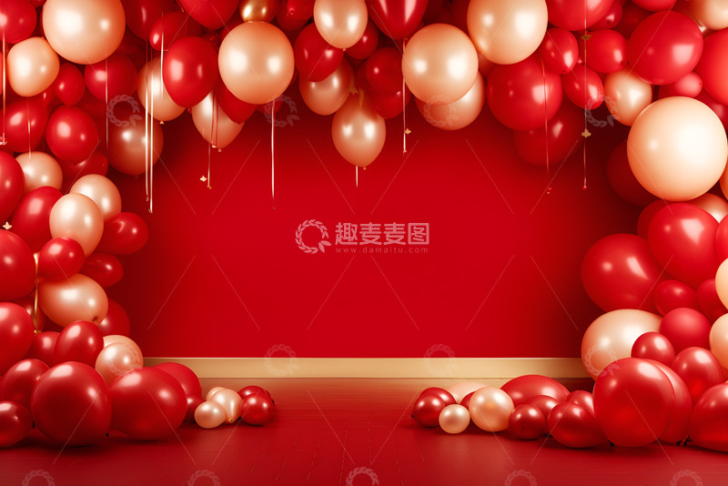 高清大图下载【趣麦麦图】气球装饰的室内