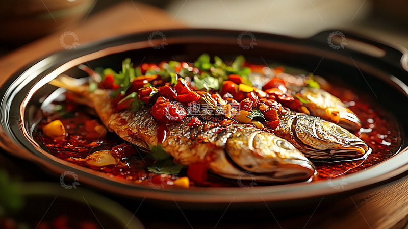 高清大图下载【趣麦麦图】美味的香辣鱼