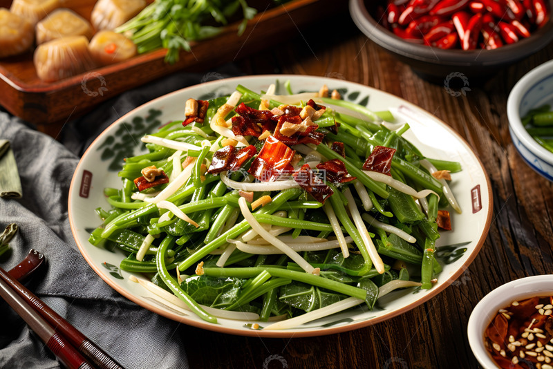 高清大图下载【趣麦麦图】一盘凉拌青菜