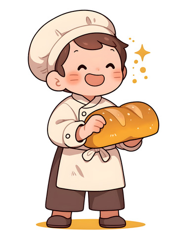烘焙师卡通面包