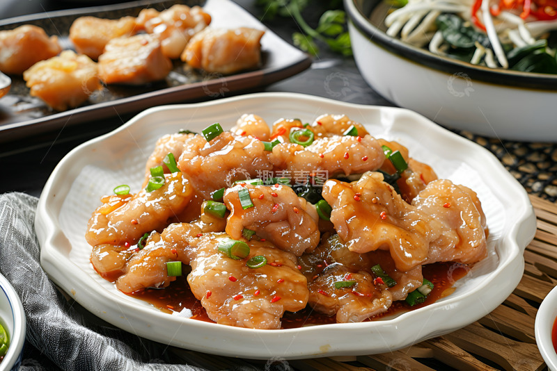 高清大图下载【趣麦麦图】美味的勾芡炒肉片