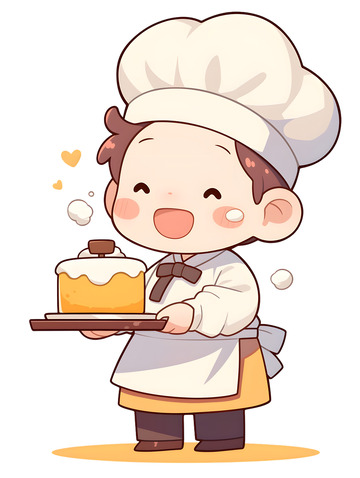 蛋糕师烘焙卡通