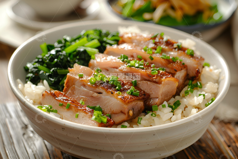 高清大图下载【趣麦麦图】一碗叉烧盖饭