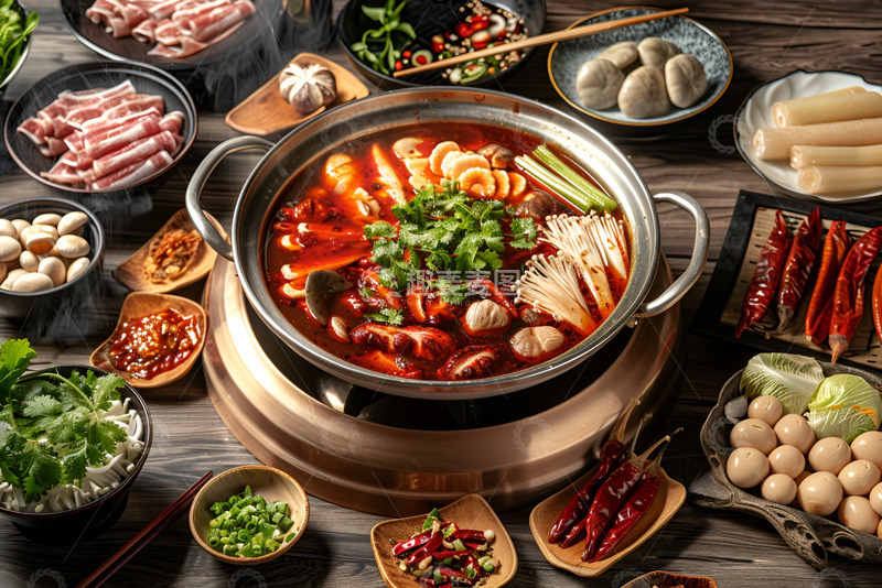 高清大图下载【趣麦麦图】美味的麻辣火锅
