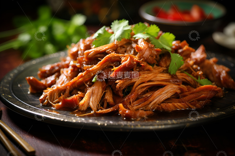 高清大图下载【趣麦麦图】一盘干煸肉丝