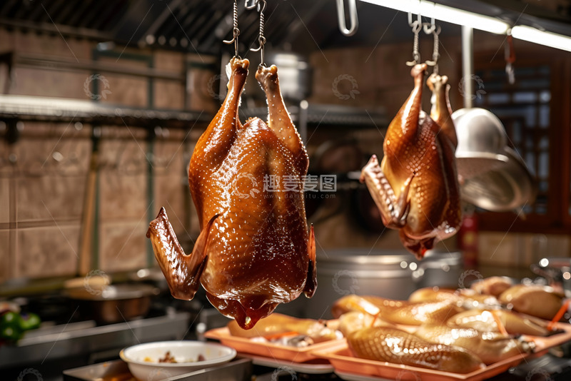 高清大图下载【趣麦麦图】烤鸡店的烧鸡