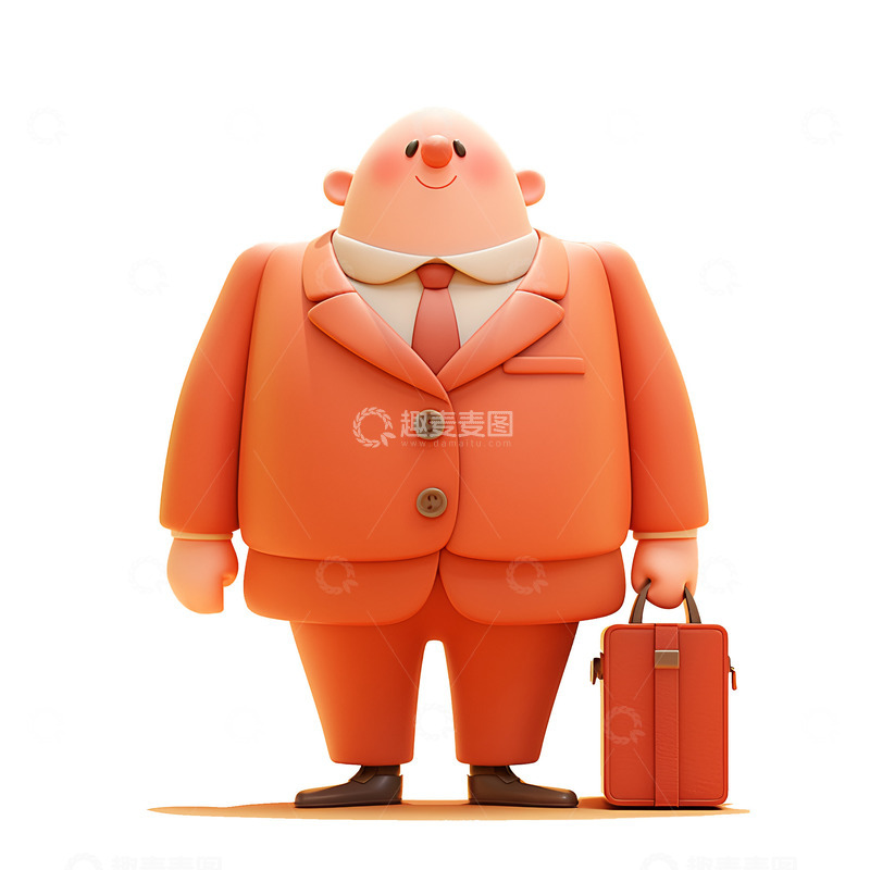 高清大图下载【趣麦麦图】卡通简约上班的人