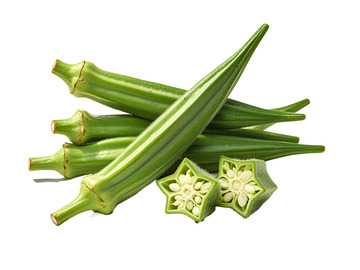 秋葵蔬菜静物摄影图