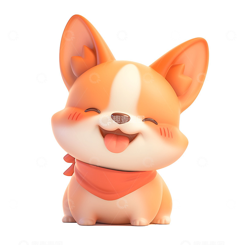 高清大图下载【趣麦麦图】卡通可爱的小柯基