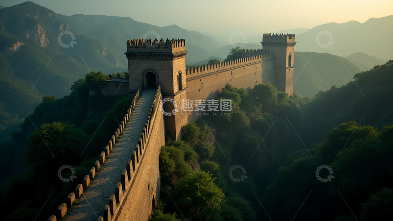 高清大图下载【趣麦麦图】长城一角剪影