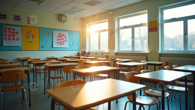 高清大图下载【趣麦麦图】教室室内剪影