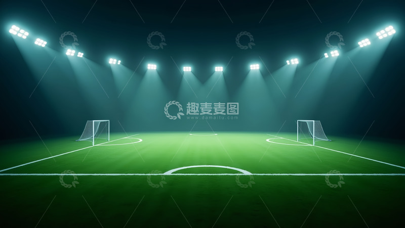 高清大图下载【趣麦麦图】灯光下的球场