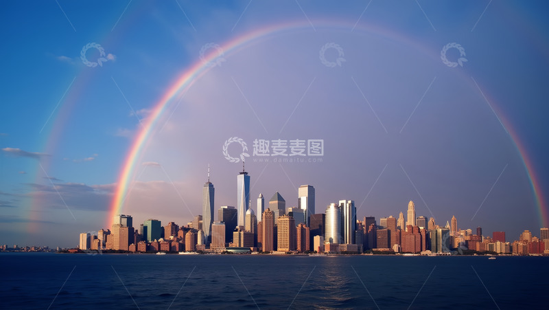 高清大图下载【趣麦麦图】彩虹下唯美光晕