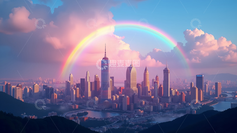 高清大图下载【趣麦麦图】梦幻城市风景