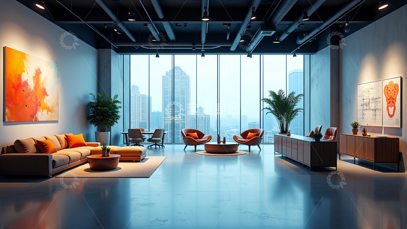 高清大图下载【趣麦麦图】室内暖色装饰设计客厅