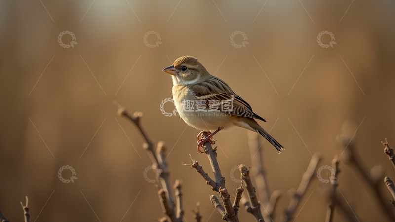 高清大图下载【趣麦麦图】春寒与鸟儿高清