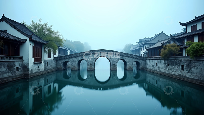 高清大图下载【趣麦麦图】水乡上的拱桥