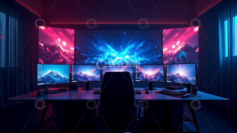 高清大图下载【趣麦麦图】魔幻的办公区