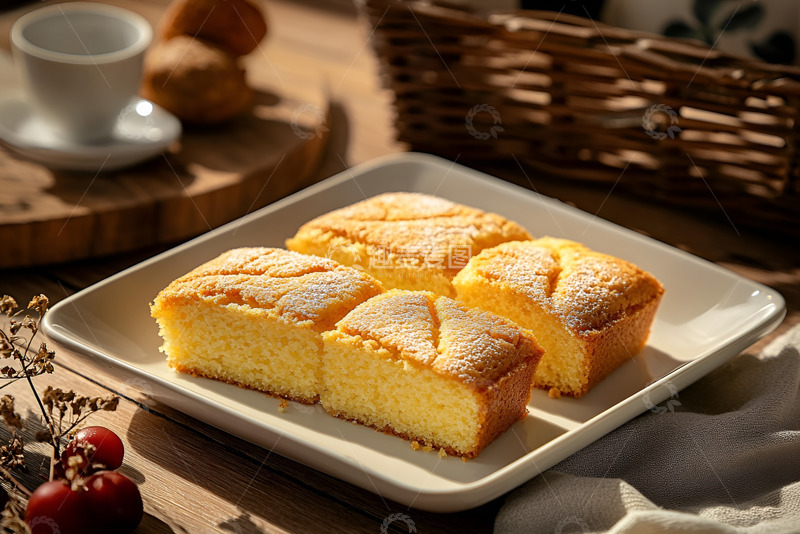 高清大图下载【趣麦麦图】一盘松软的蛋糕