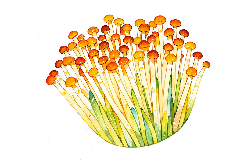 高清大图下载【趣麦麦图】金针菇食材蔬菜