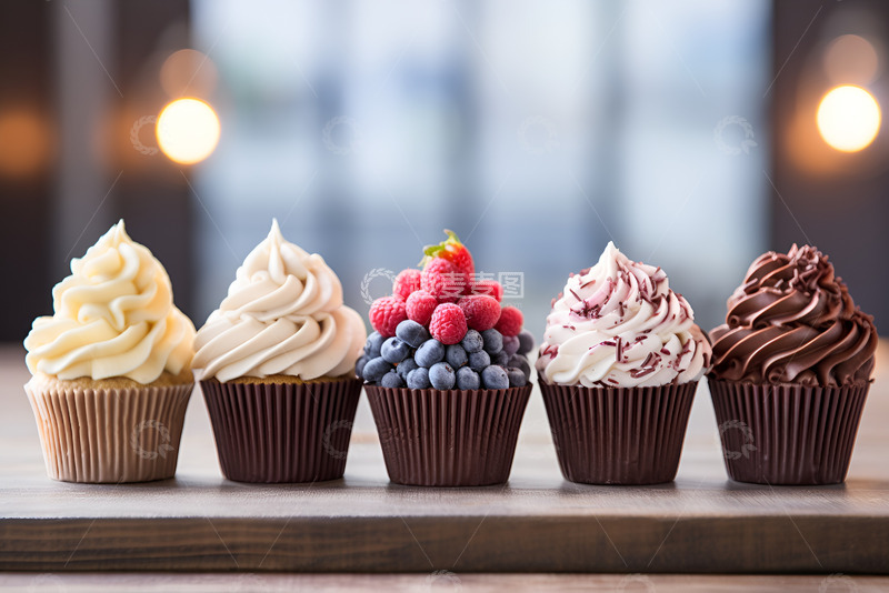 高清大图下载【趣麦麦图】一排纸杯蛋糕