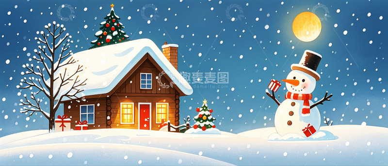 高清大图下载【趣麦麦图】唯美雪天艺术背景